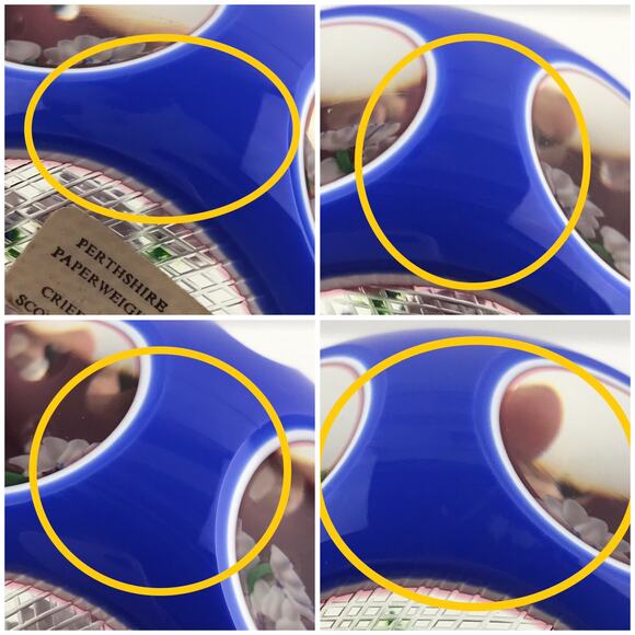 Perthshire 1985F Triple Overlay Lampwork Flower Bouquet Faceted Paperweight Cert - Picture 10 of 16